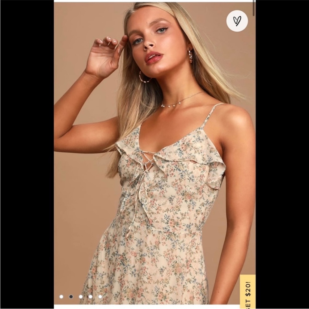 lulus caught me blushing floral dress